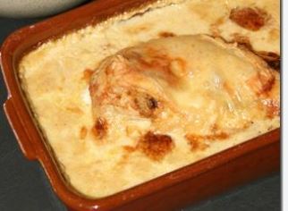 Gratin de poulet au Maroilles